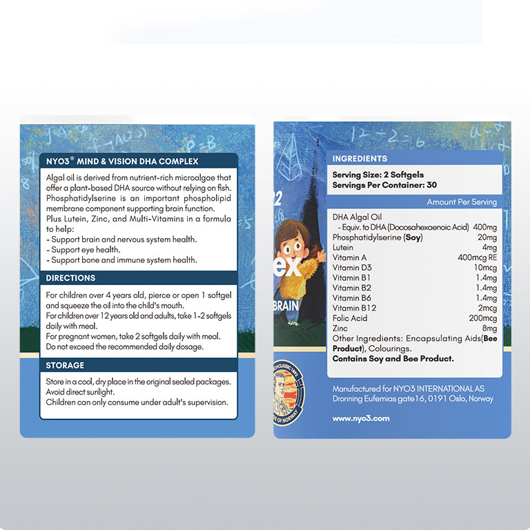 NYO3® CLASSIC 1892 Mind & Vision DHA Complex 60ct