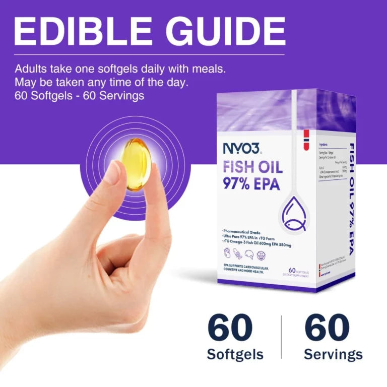NYO3® 97% High EPA Fish Oil Softgels 600mg