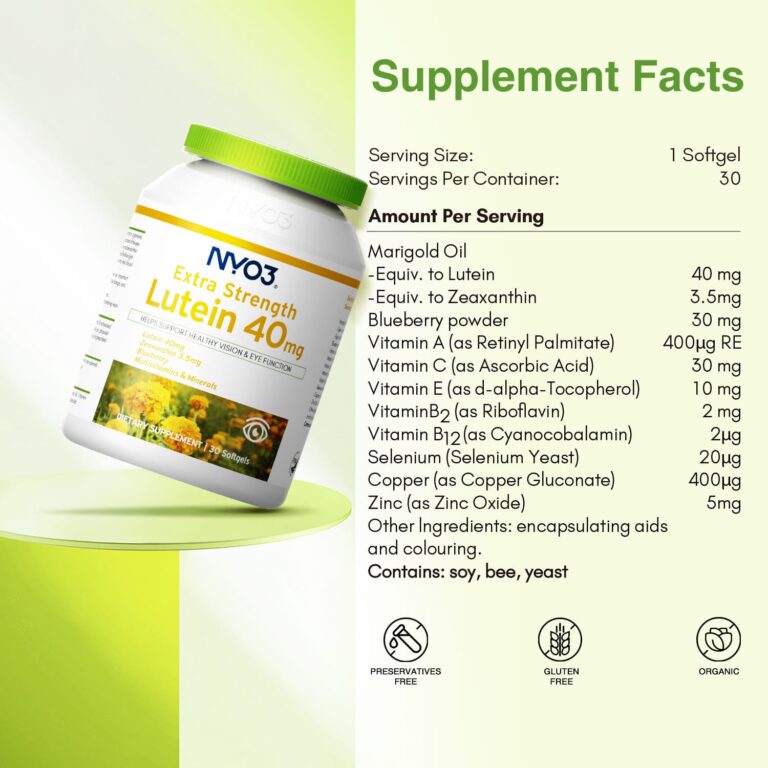 NYO3® Blueberry Extract & Lutein Softgels