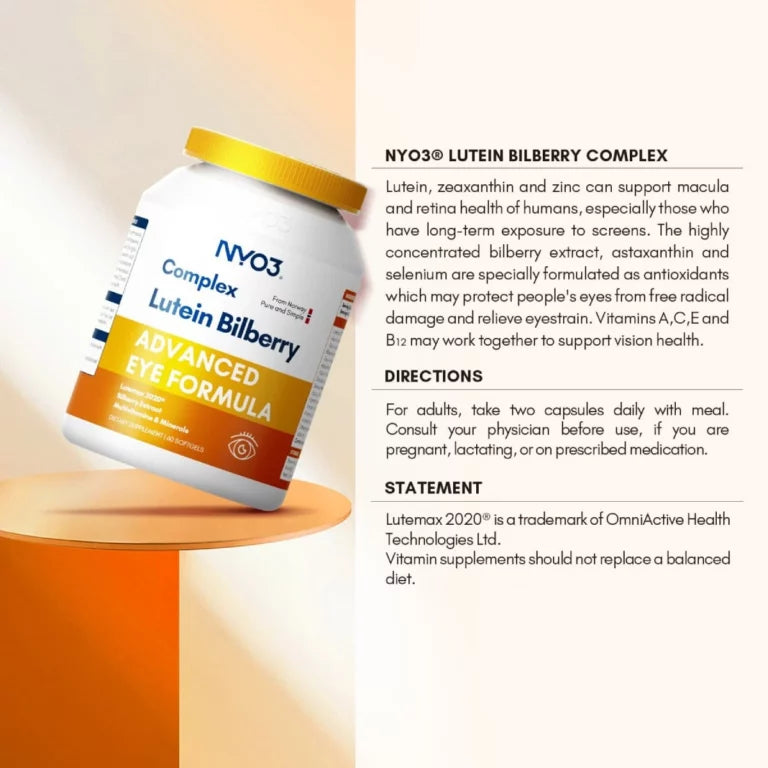 NYO3® Complex Lutein Bilberry Softgels 527mg