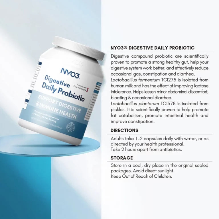 NYO3® Daily Digestive Probiotic Capsules