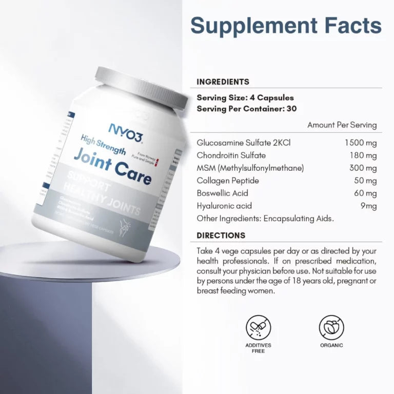 NYO3® High Strength Joint Support Softgels 612mg