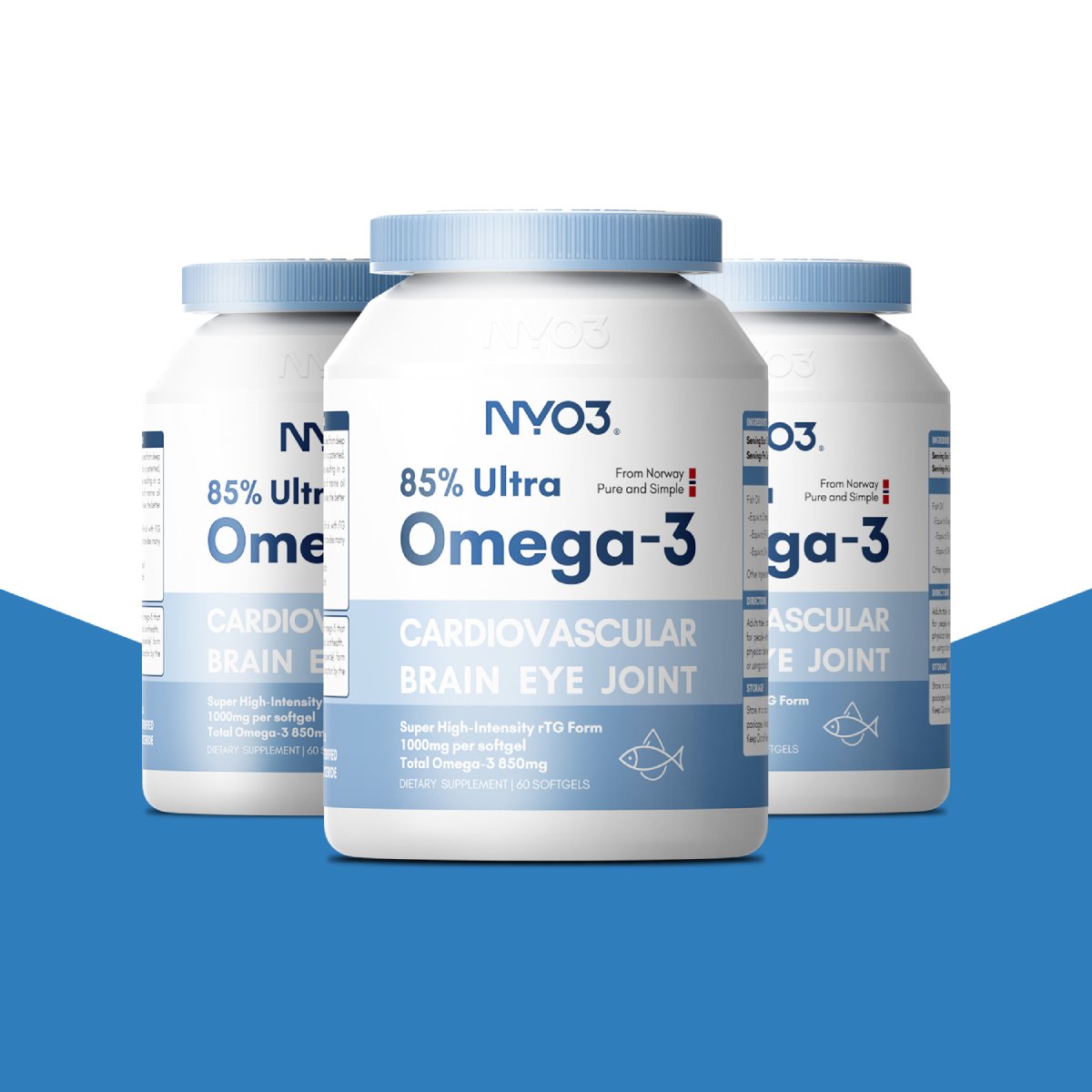 NYO3® 85% Ultra Omega-3 Fish Oil Softgels