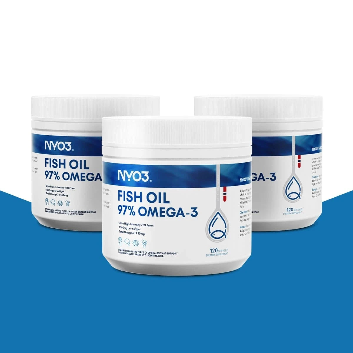 NYO3® 97% Omega 3 Fish Oil Softgels