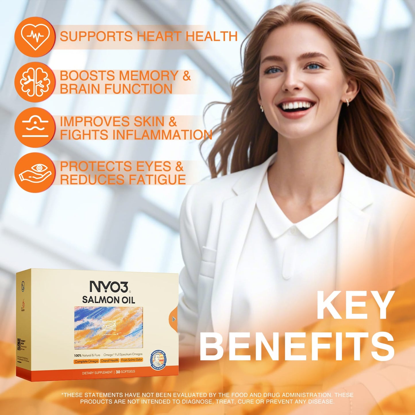 NYO3® 97% Anti-inflammation Salmon Oil Softgels