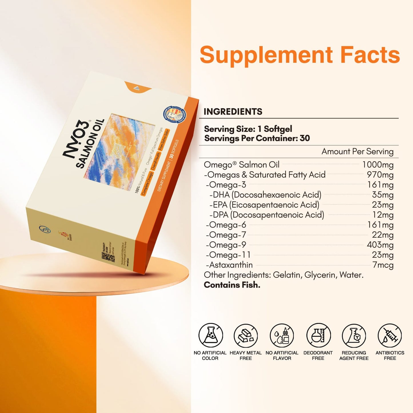 NYO3® 97% Anti-inflammation Salmon Oil Softgels