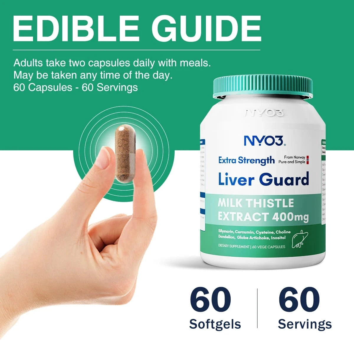 NYO3® Extra Strength Liver Guard Vegetable Capsules