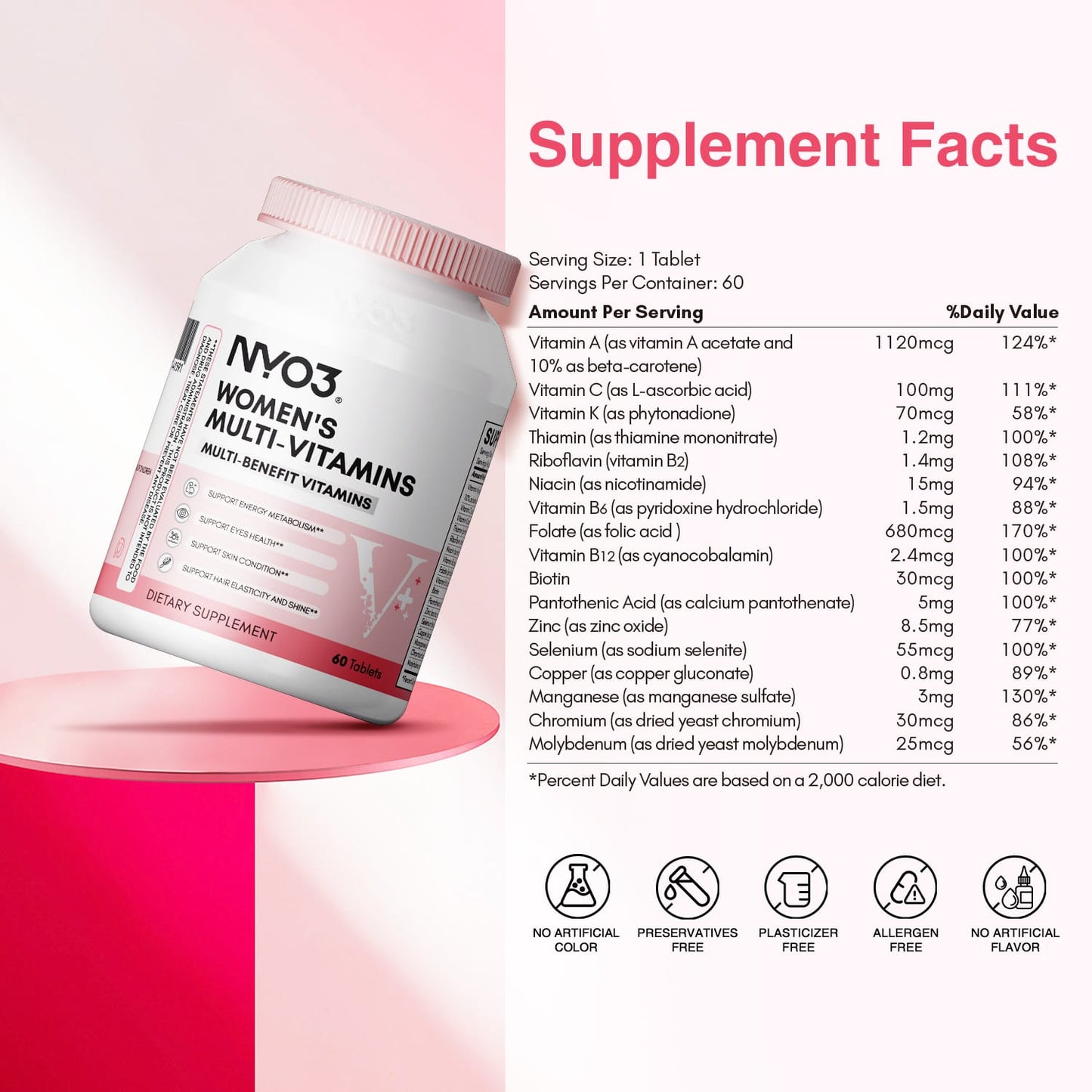 NYO3® Women’s Multi-vitamins Tablets