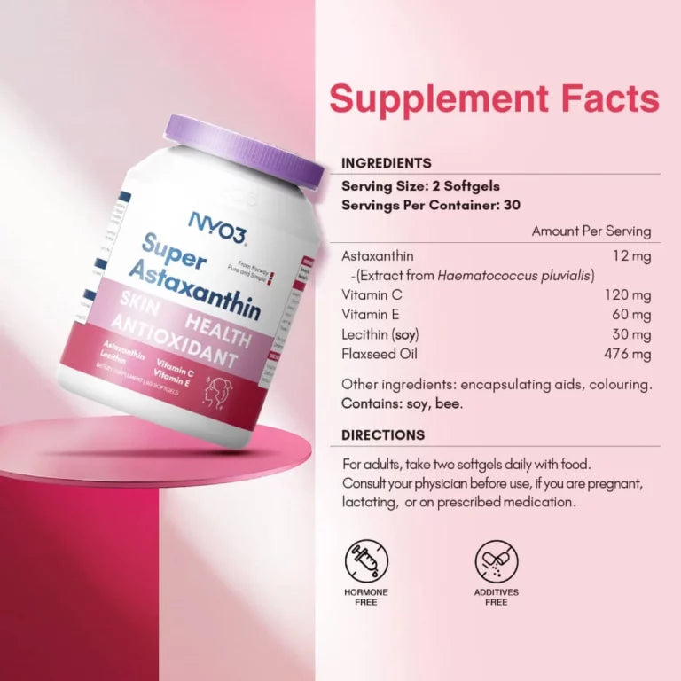 NYO3® Super Astaxanthin Softgels 500mg