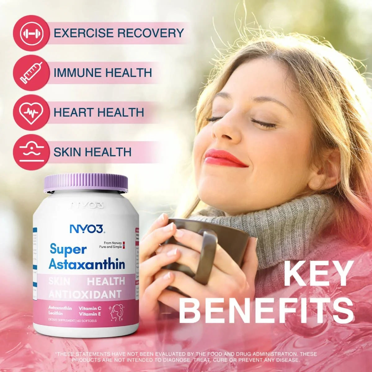 NYO3® Super Astaxanthin Softgels 500mg