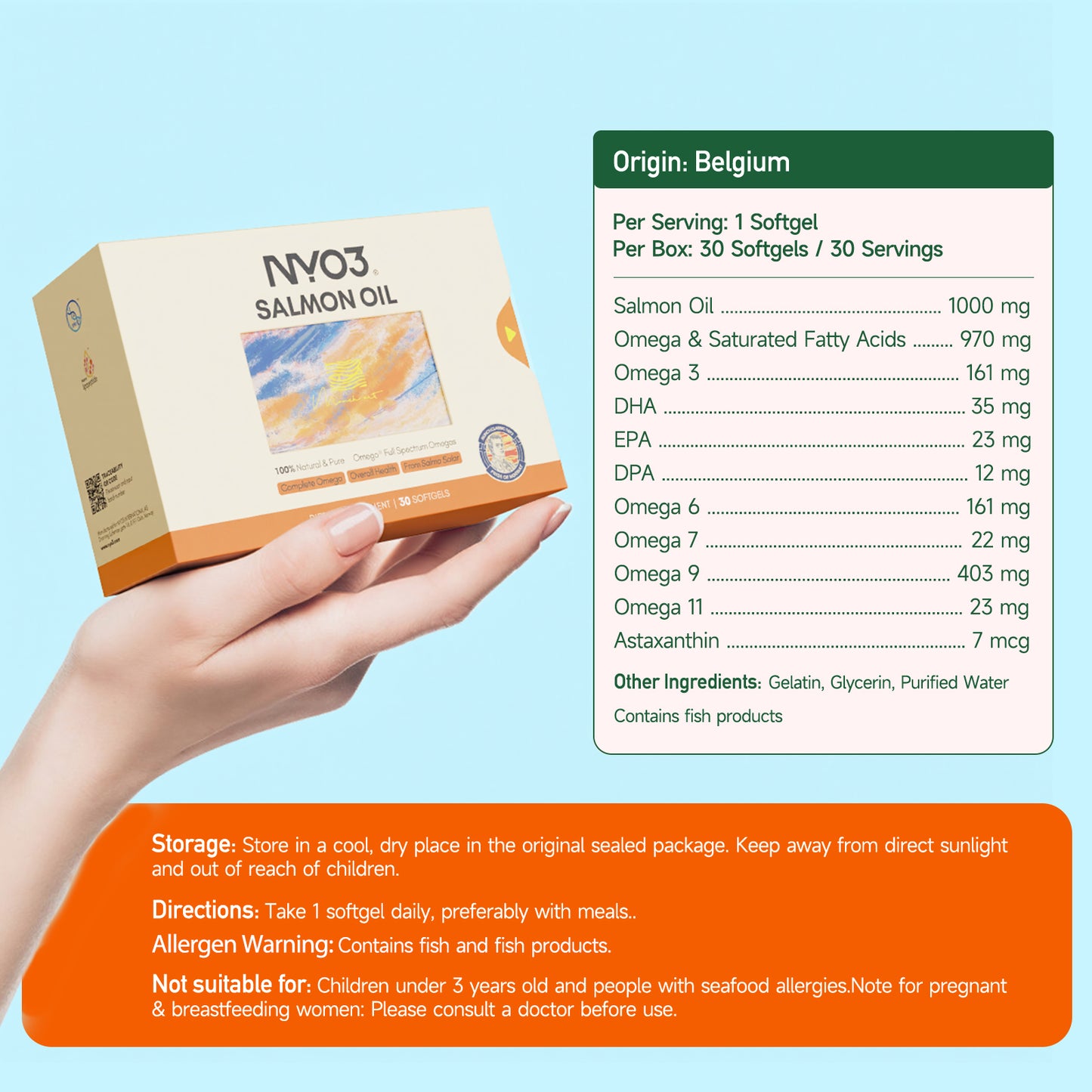 NYO3® 97% Anti-inflammation Salmon Oil Softgels