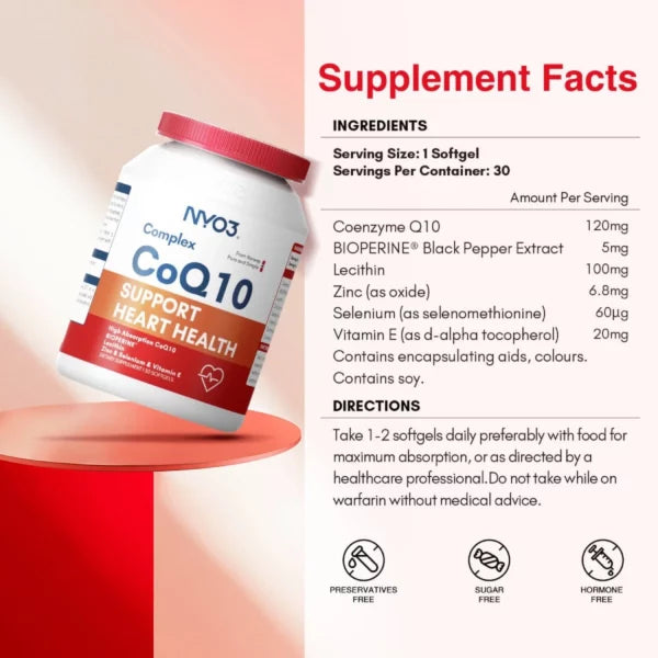NYO3® Complex Coenzyme Q10 Softgels