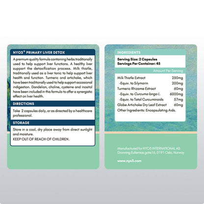 NYO3® MUNCH CLASSIC 1892 Primary Liver Detox 100mg SILYMARIN DETOX SUPPORT, 90ct. (sold out)