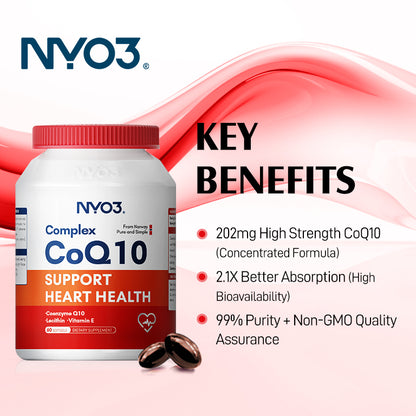 NYO3® Complex Coenzyme Q10 Softgels(Buy More, Save More)