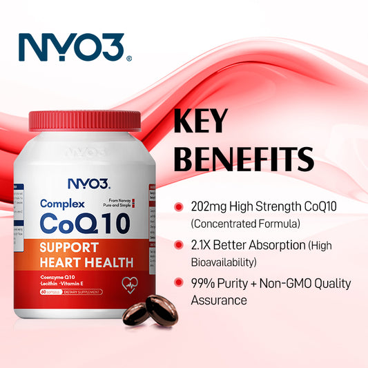 NYO3® Complex Coenzyme Q10 Softgels(Buy More, Save More)