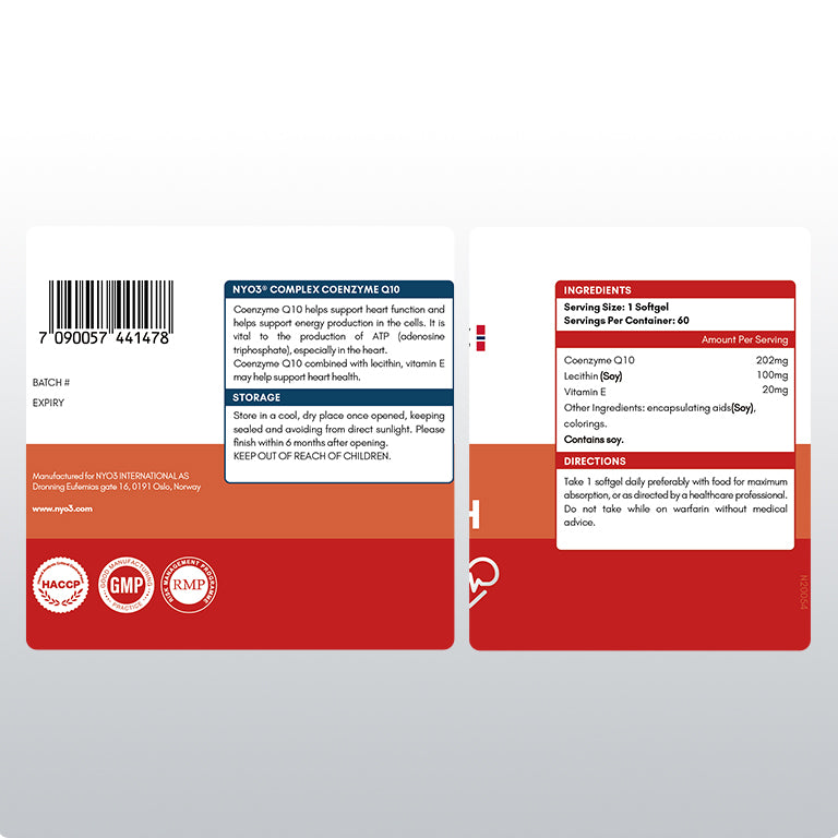 NYO3® Complex Coenzyme Q10 Softgels(Buy More, Save More)