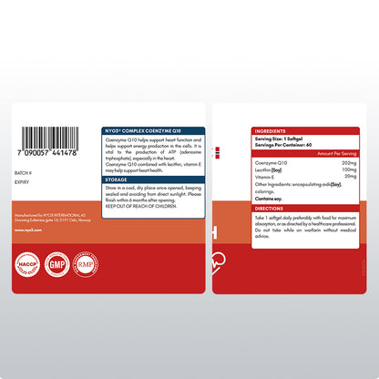 NYO3® Complex Coenzyme Q10 Softgels(Buy More, Save More)