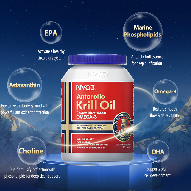 NYO3® Golden Ultra-boost Antarctic Krill Oil 750mg, 90ct.
