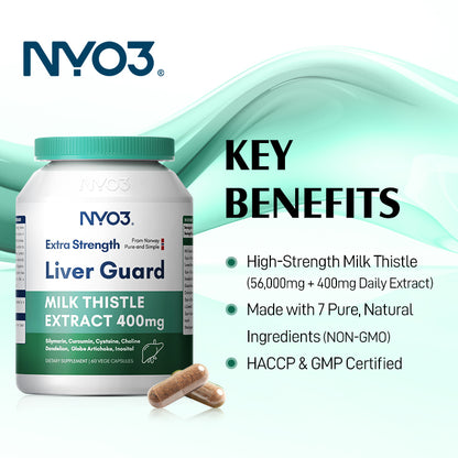 NYO3® Extra Strength Liver Guard Vegetable Capsules(Buy More, Save More)