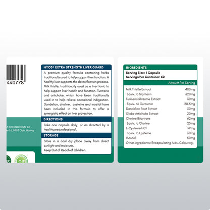 NYO3® Extra Strength Liver Guard Vegetable Capsules(Buy More, Save More)