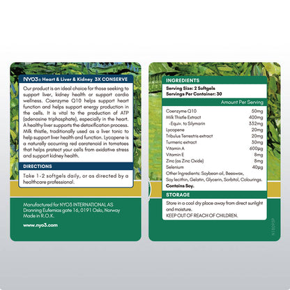 NYO3® MUNCH CLASSIC 1892 Heart & Liver & Kidney 3X CONSERVE, 60ct.(sold out)