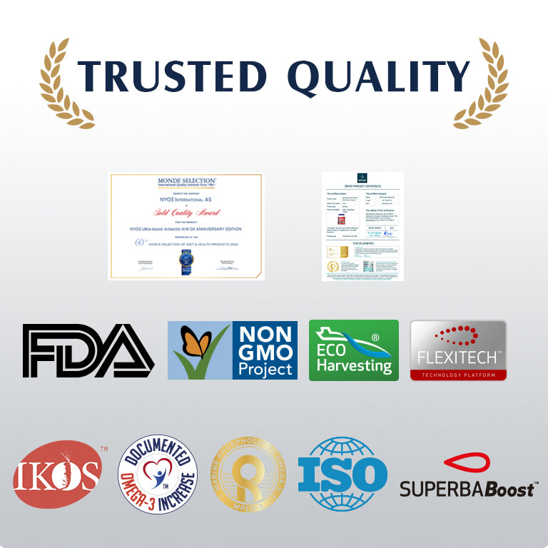 NYO3® Antarctic Krill Oil Amundsen Omega 3 Softgels. 90ct