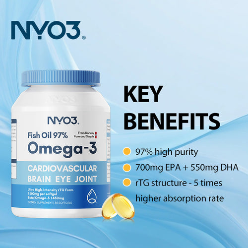 NYO3® 97% Omega 3 Fish Oil Softgels, 30ct.(sold out)