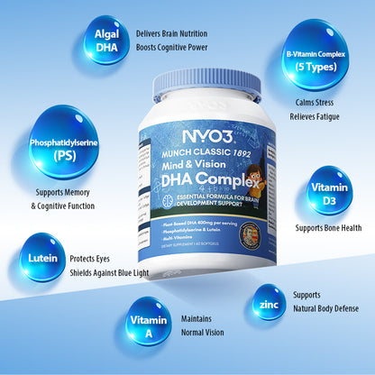 NYO3® CLASSIC 1892 Mind & Vision DHA Complex 60ct