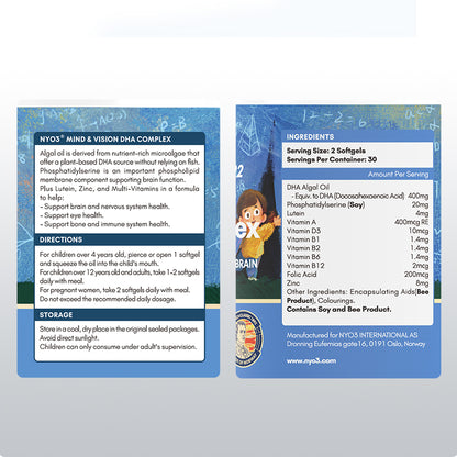 NYO3® CLASSIC 1892 Mind & Vision DHA Complex 60ct