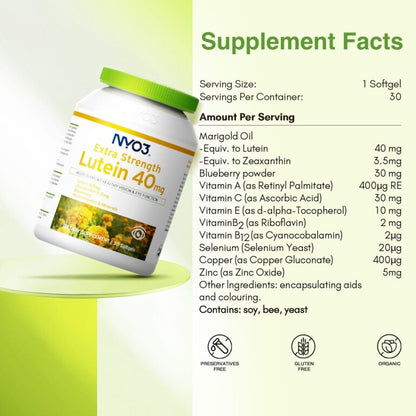 NYO3® Blueberry Extract & Lutein Softgels