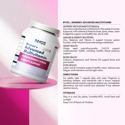 NYO3® Women’s Advanced Multivitamin Capsules 545mg