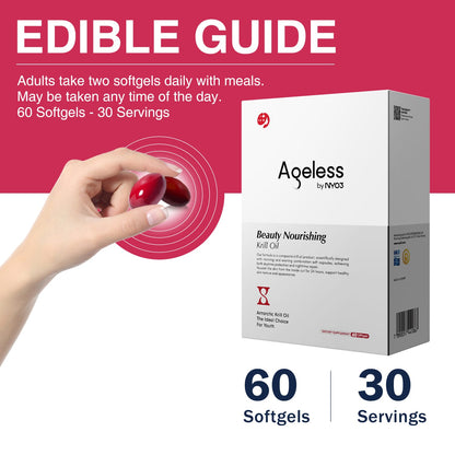 NYO3® Ageless Beauty Nourishing Krill Oil Softgels