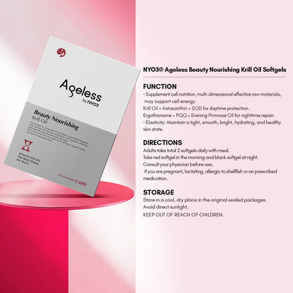 NYO3® Ageless Beauty Nourishing Krill Oil Softgels