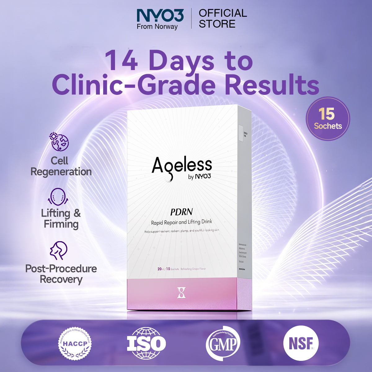 NYO3® Ageless PDRN Rapid Repir and Lifting Drink